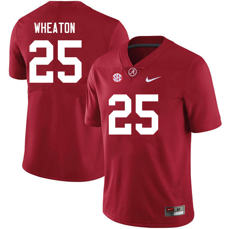 Alabama Crimson Tide Men's Camar Wheaton #25 Crimson NCAA Nike Authentic Stitched 2021 College Football Jersey NM16A07EA